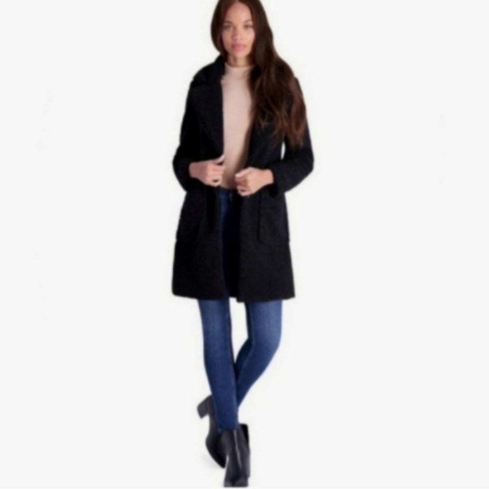 NWOT French Connection Sherpa Teddy Coat Jack 3/4 Length For Fall Size XS